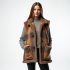 Plaid Faux Fur Vest with Deep Pockets