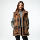 Plaid Faux Fur Vest with Deep Pockets