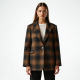 Oversized Blazer in Plaid Pattern