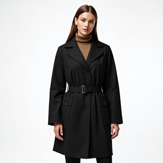 Quilted Cardigan Coat with Belt Closure