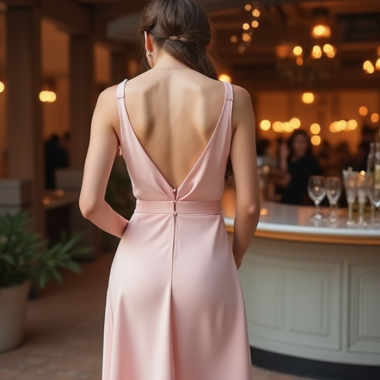 Wrap Cocktail Dress in Pastel Shades