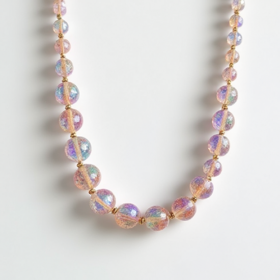 Beaded Beaded Necklace in Opal Tint