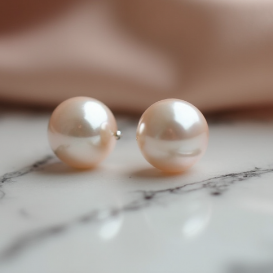 Pearl Accent Pearl Stud Earrings with Freshwater Pearl
