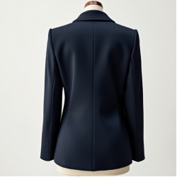 Double-Breasted Blazer with Gold Buttons