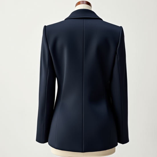 Double-Breasted Blazer with Gold Buttons