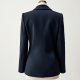 Double-Breasted Blazer with Gold Buttons