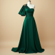 Silk One-Shoulder Dress with Empire Waist