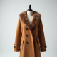 Faux Fur Peacoat with Hood