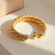 Gold-Plated Chain Bracelet with Twisted Detail