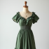Off-Shoulder Peasant Dress with Empire Waist