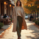 Plaid Duster Coat in Earth Tones