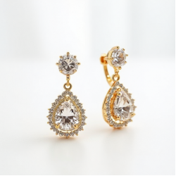Sparkling Drop Earrings with Cubic Zirconia