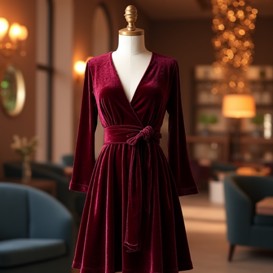 A-Line A-Line Party Dress with V-Neckline