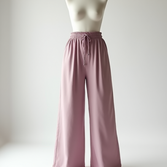 Wide-Leg Trousers in Pastel Color