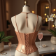 Satin Corset Top with Keyhole Back