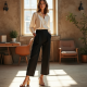 Tailored Paperbag Pants with Matching Belt