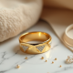 Gold-Plated Stackable Rings in Geometric Shape
