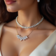 Rhinestone Choker Necklace with Cubic Zirconia