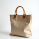 Woven Tote Bag with Bamboo Handle