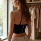 Ribbed Bustier Top in Solid Neutral
