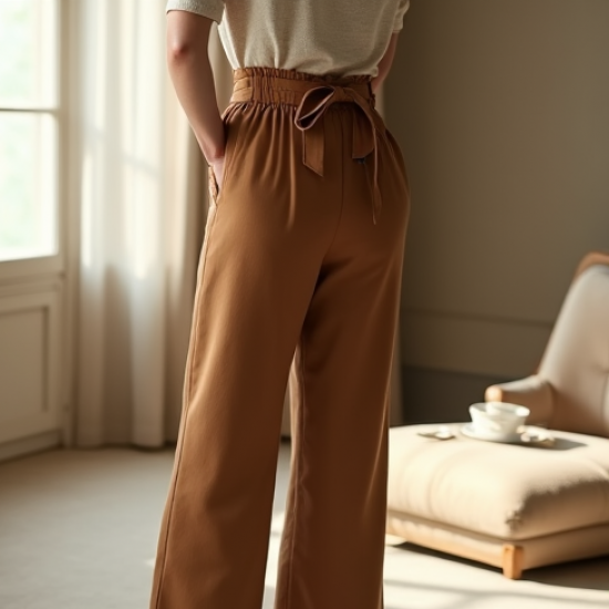 Paperbag Trousers with Matching Belt
