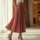Pleated Pleated Skirt in Pleated Satin