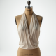 Sleeveless Halter Neck Top in Solid Neutral