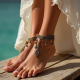 Boho Anklet in Antique Finish