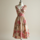 Floral One-Shoulder Dress with V-Neckline