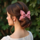 Floral Hair Bow Clip with Bow Accent
