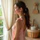 Lace Ribbon Cami Top with Lace Trim