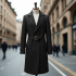 Wool Blend Overcoat with Belt Closure