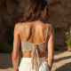 Crochet Bustier Top in Solid Neutral