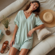 Striped Tunic Top with Dropped Shoulders