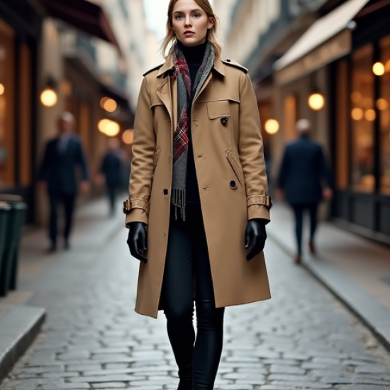 Trench Trench Coat with Belt Closure