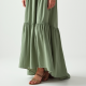Tiered High-Low Dress with Slit Detail