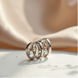 Minimalist Stackable Rings in Geometric Shape