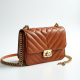 Quilted Crossbody Purse with Gold Chain