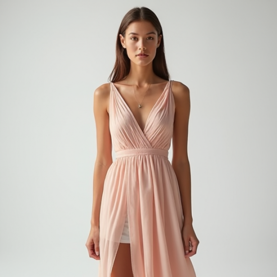 Chiffon Cocktail Dress in Pastel Shades