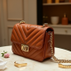 Quilted Crossbody Purse with Gold Chain