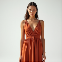 Wrap Wrap Dress with Backless Design
