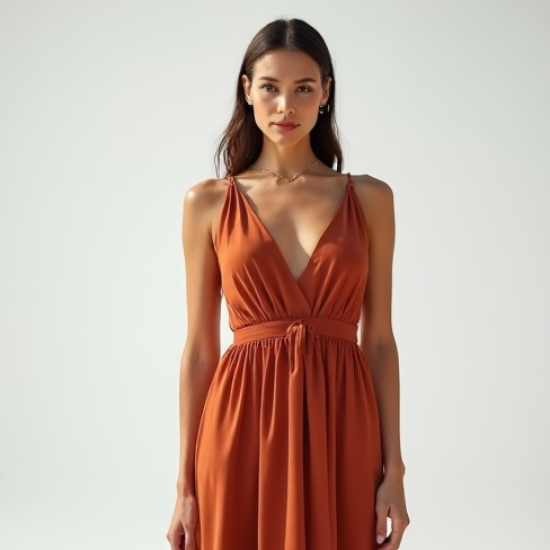 Wrap Wrap Dress with Backless Design