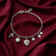 Dainty Charm Bracelet in Antique Finish