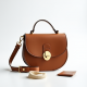Crossbody Saddle Bag with Twist Lock