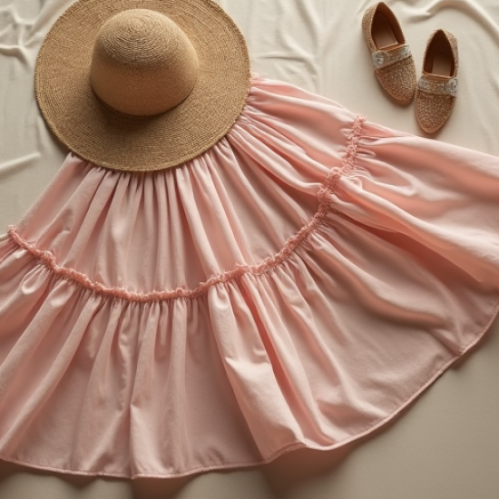 Tiered Maxi Skirt in Pastel Color