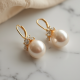 Pearl Accent Drop Earrings with Freshwater Pearl
