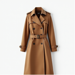 Trench Duster Coat with Belt Closure