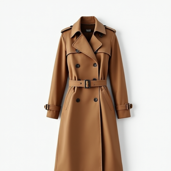 Trench Duster Coat with Belt Closure