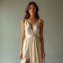 Vintage Wrap Dress with Slit Detail