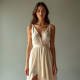 Vintage Wrap Dress with Slit Detail
